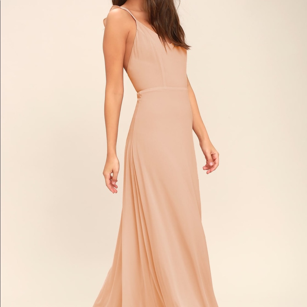 Lulus Meteoric Rise Blush Maxi Dress